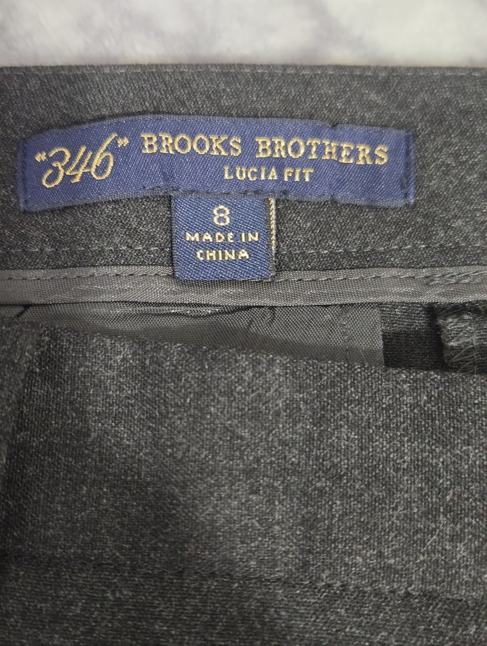 Brooks Brothers 346 Lucia Fit Womens Size 8 Charcoal Gray Dress Pants Trousers - Picture 8 of 13